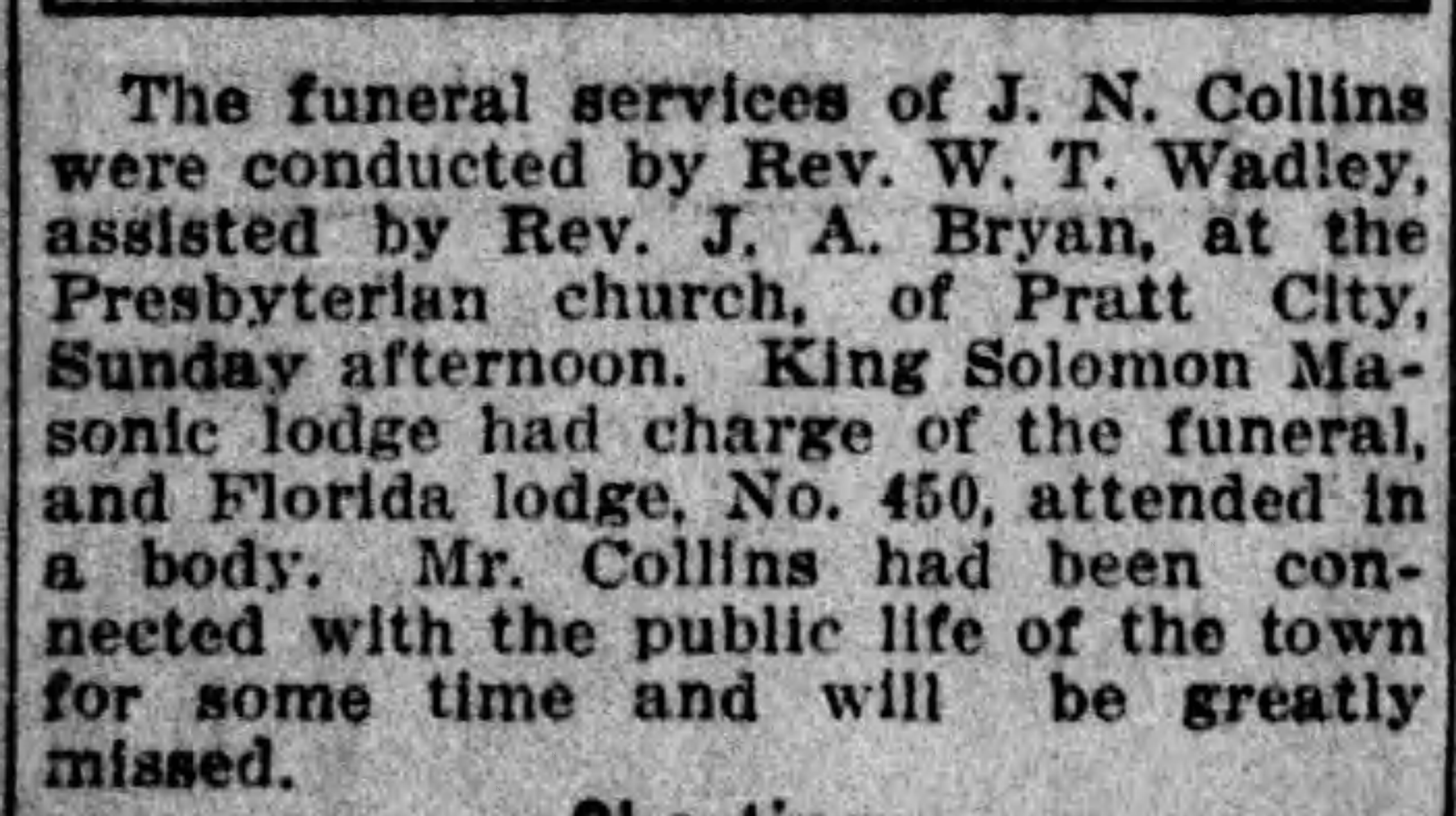 J.N. Collins obituary